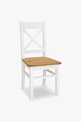 Fa provence-i étkezőszék fehér-barna fenyő természetes viasszal